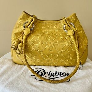 Brighton Yellow Embroidered Women's Bag